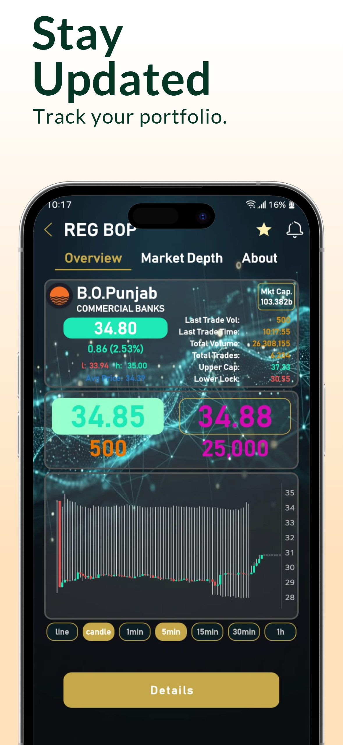 Y.H. Securities mobile app screen 5